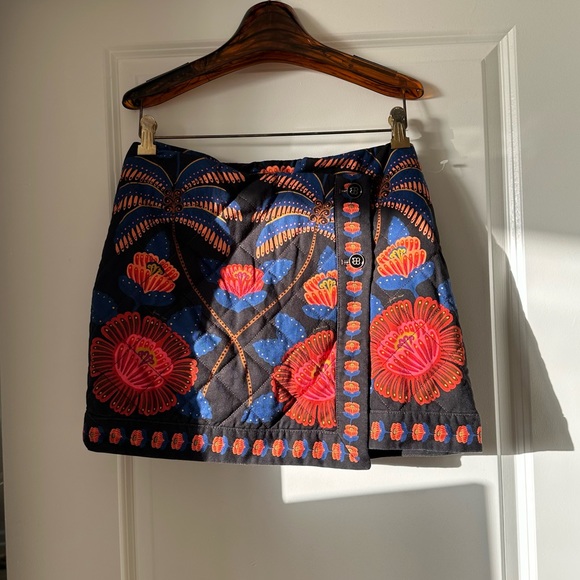 FARM Rio Black and Multicolor Mini Skirt - Picture 2 of 9